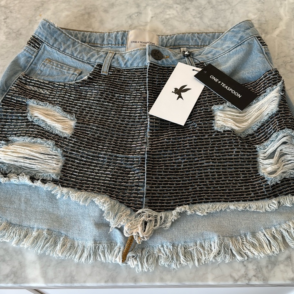 NWT ONE TEASPOON SEQUIN JUNKYARD MINI SKIRT